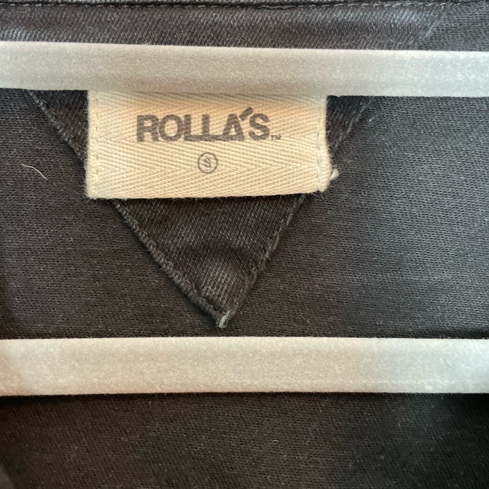 Rolla's Black Denim Jacket Small - image 6